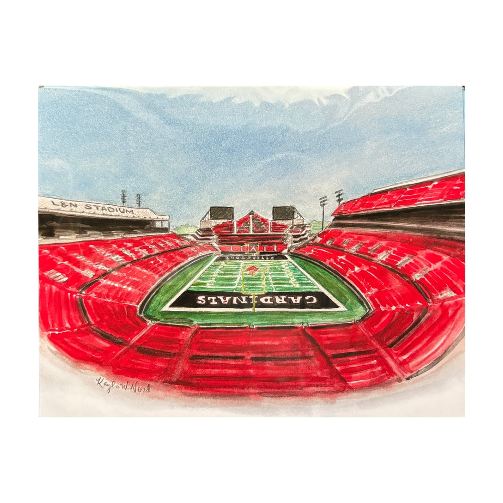 L&N Stadium Watercolor Print