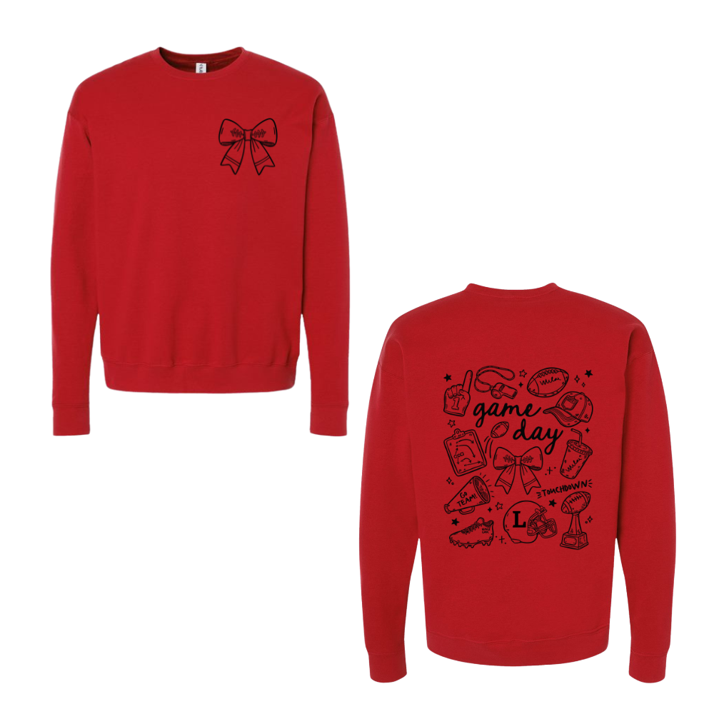 L Game Day Doodle Crewneck