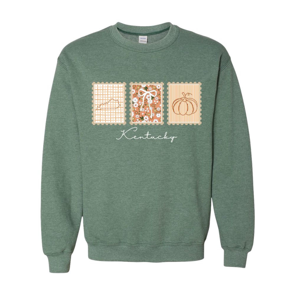 Kentucky Autumn Postage Stamp Crewneck