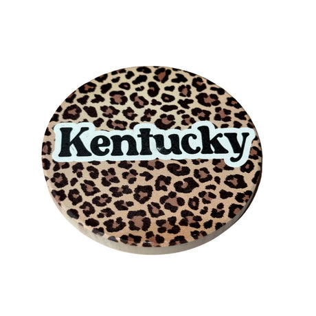 KY Cheetah Print Car Coaster