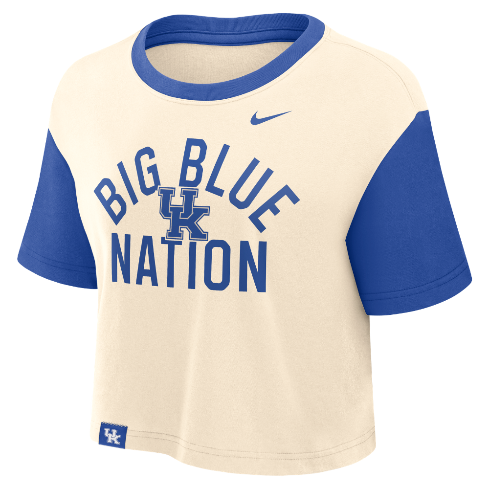 Nike Womens UK Big Blue Nation Colorblock Boxy T-Shirt