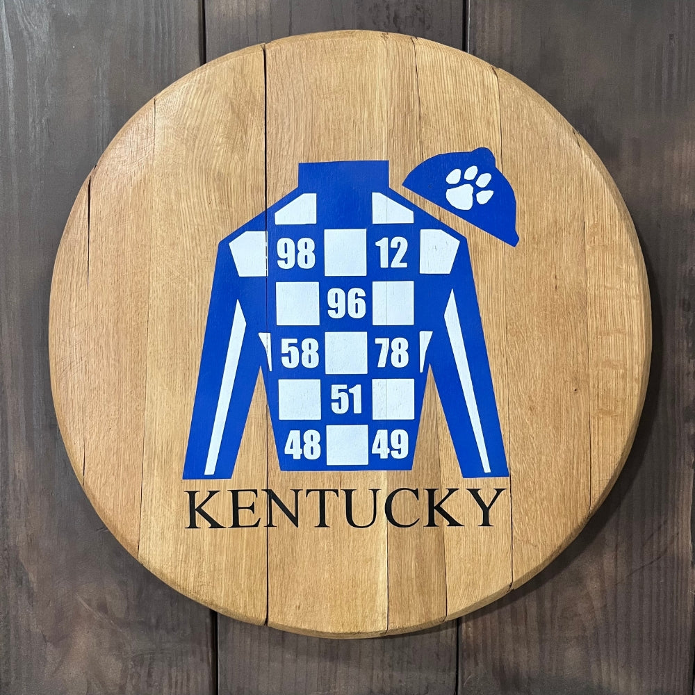 Kentucky National Champs Jockey Silk Barrel Head