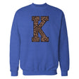 Leopard Varsity K Crew Fleece