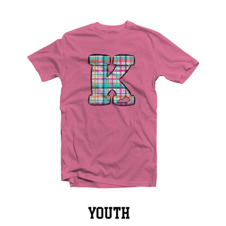 Spring Plaid Varsity K Youth Tee