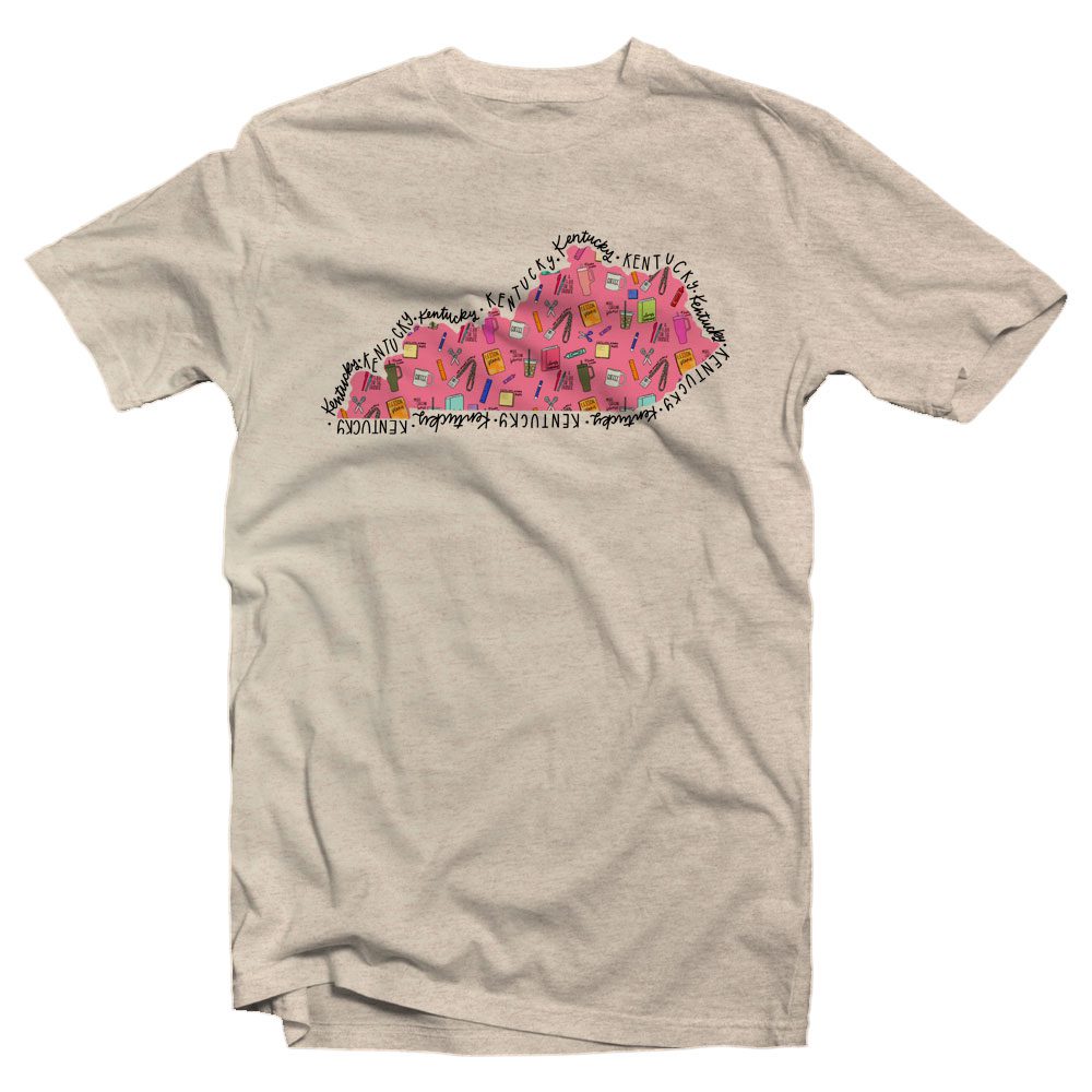 KY Teacher Icon Pink State Tee