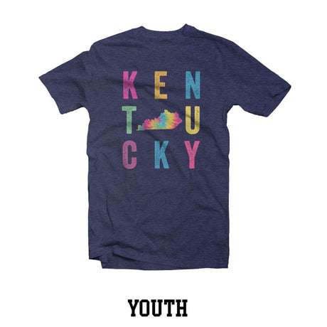 Tiedye Kentucky Stack Youth Tee