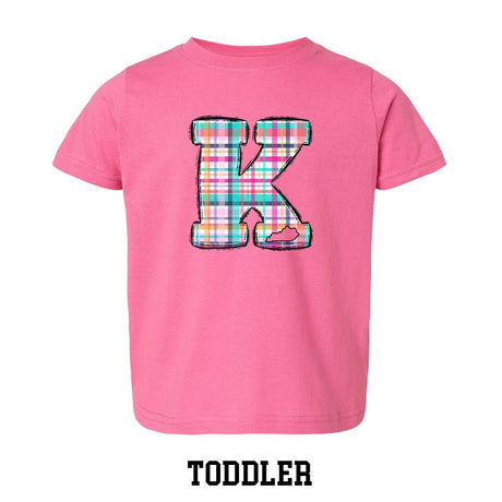 Spring Plaid K Toddler Tee