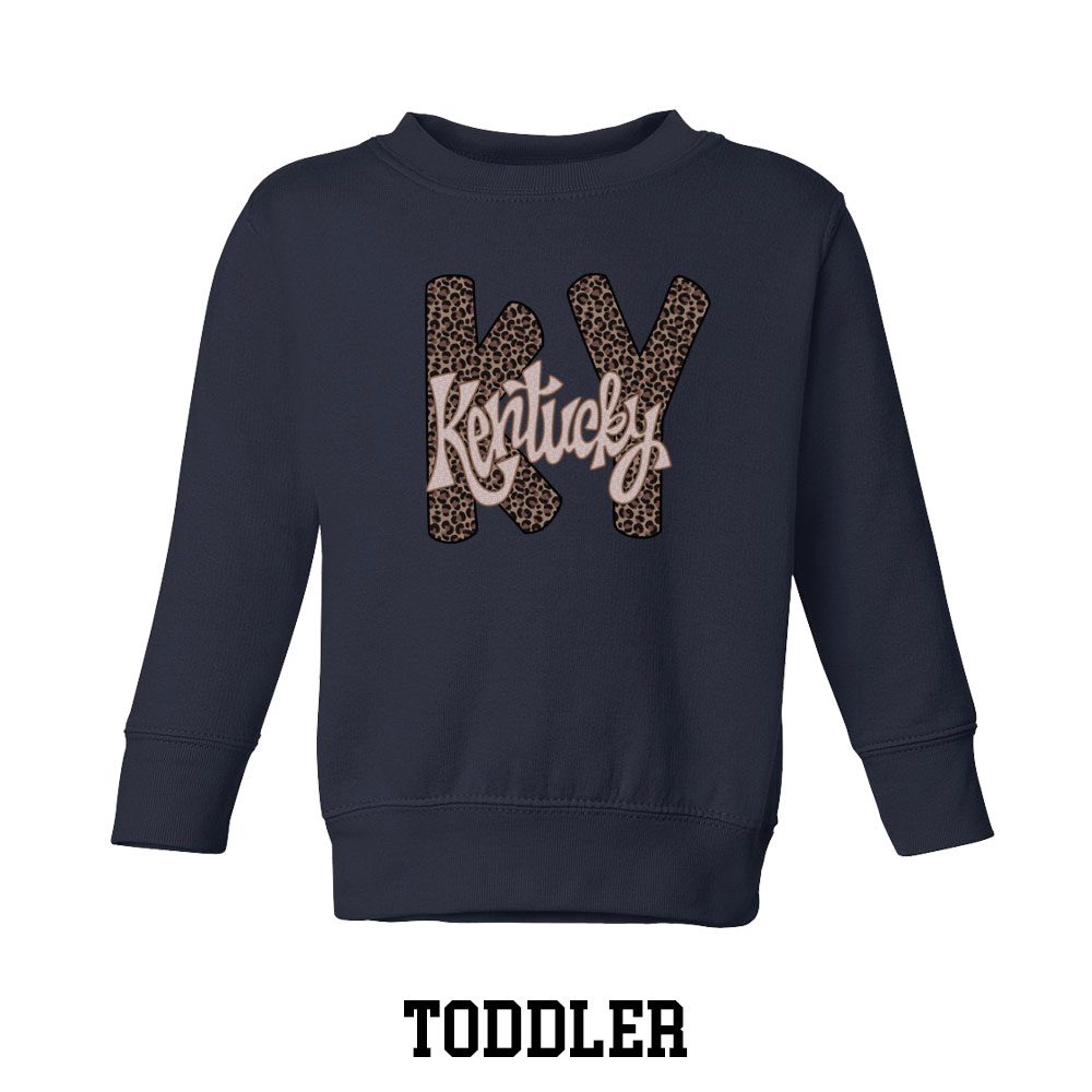 KY Pink Leopard Toddler Crew