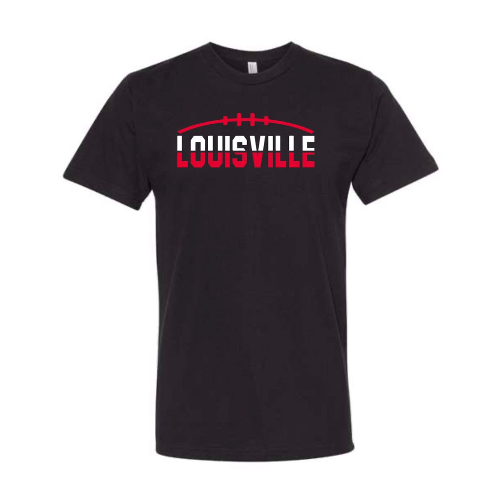 Louisville Split Football Short Sleeve T-Shirt