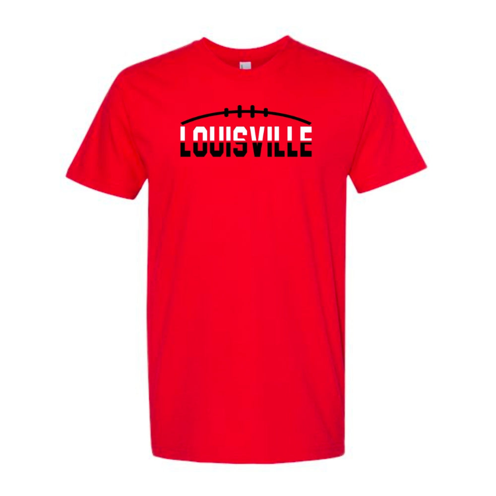 Louisville Split Football Short Sleeve T-Shirt