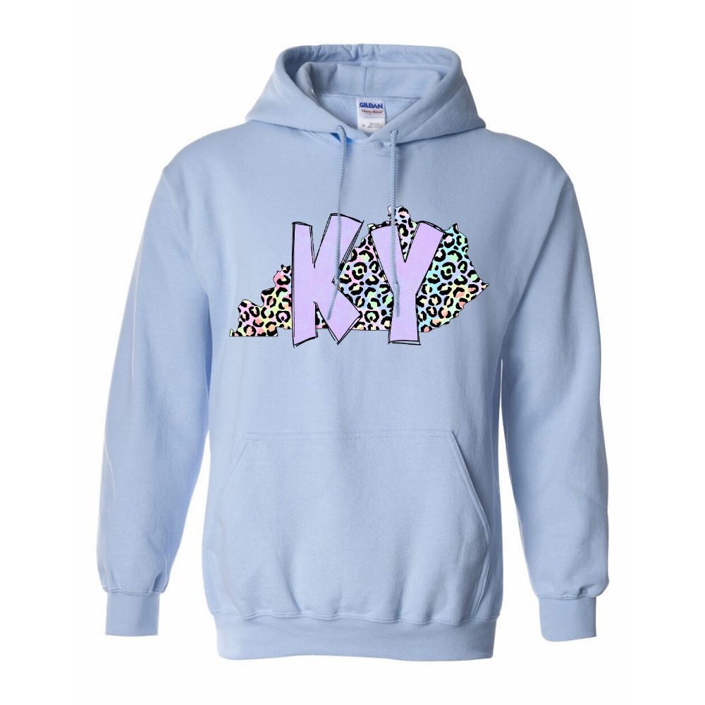 1-106614 - KY Pastel Leopard Hood - Lt. Blue