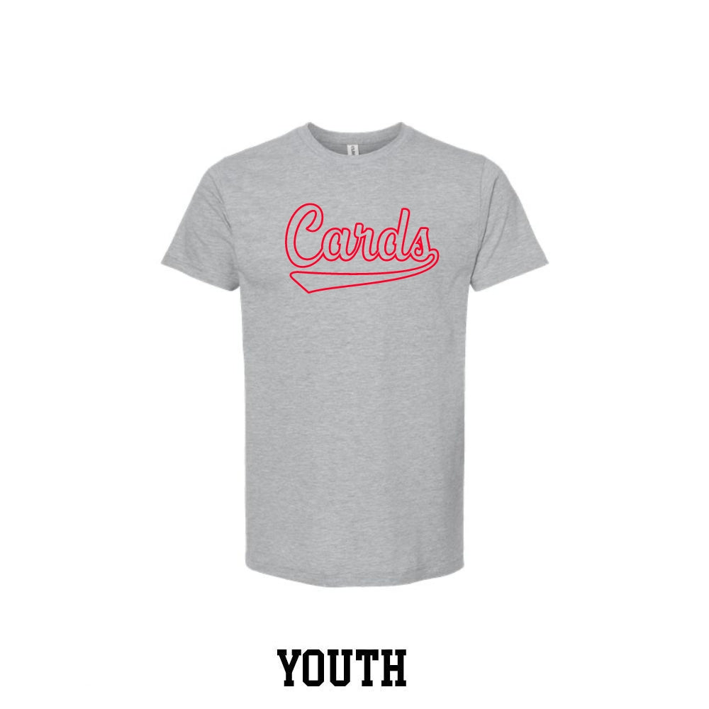 Cards Script Outline Youth T-Shirt