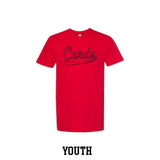 Cards Script Outline Youth T-Shirt