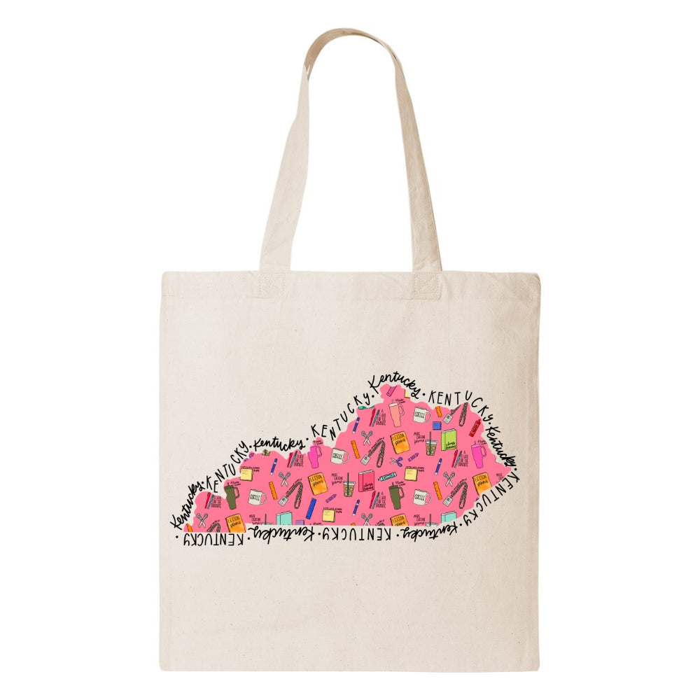 Pink Icon Teacher Tote Bag