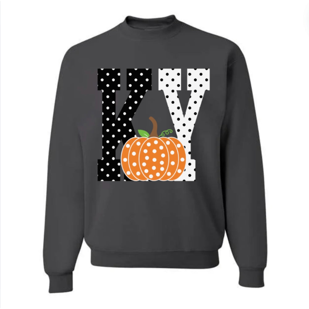 KY Polka Dot Pumpkin Crewneck