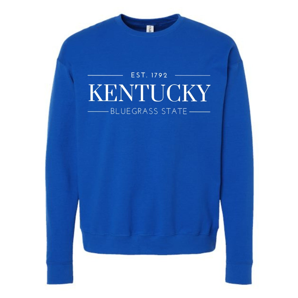 Kentucky Bluegrass State Est. 1792 Crewneck