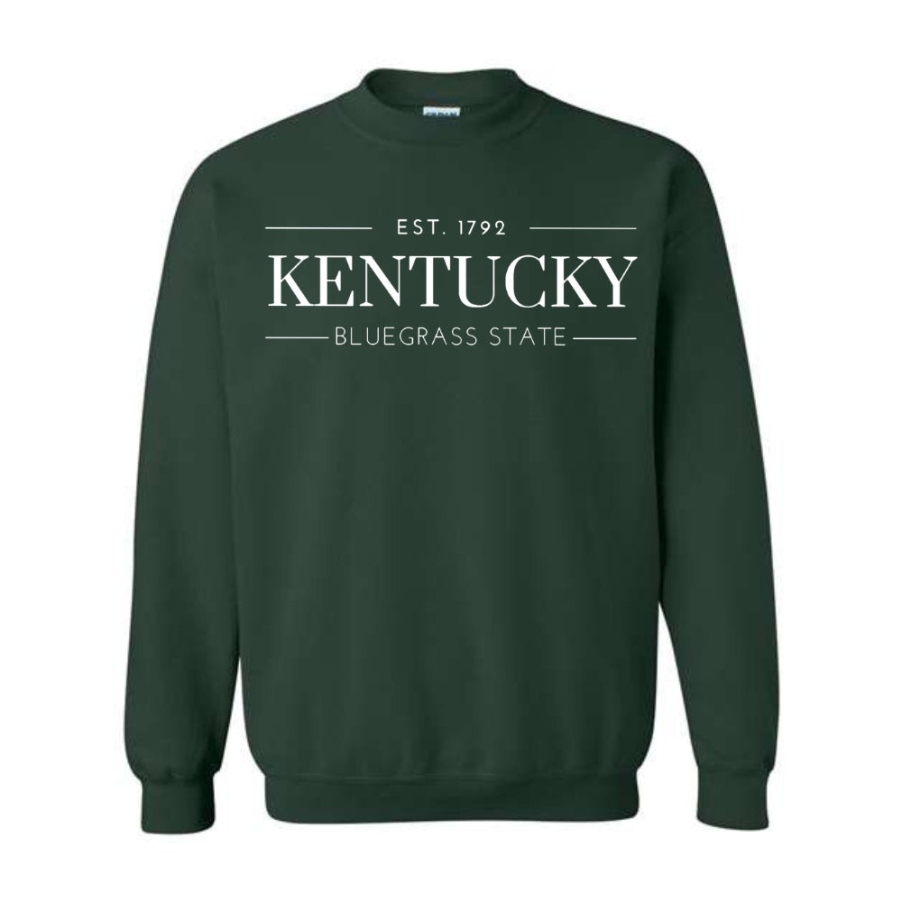 Kentucky Bluegrass State Est. 1792 Crewneck