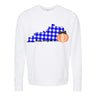 Happy Fall Blue Plaid State Crewneck