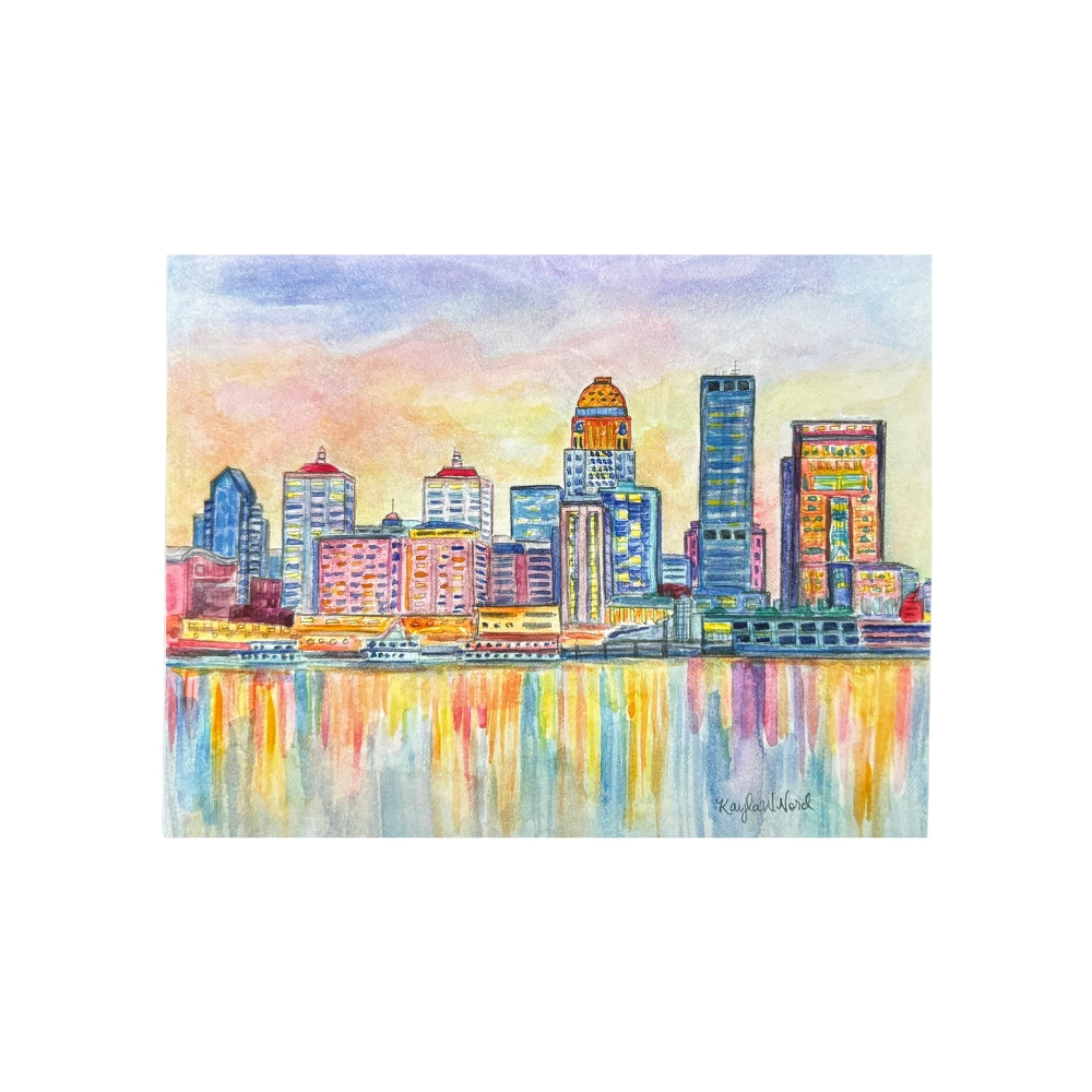 Louisville, KY Skyline Watercolor Print