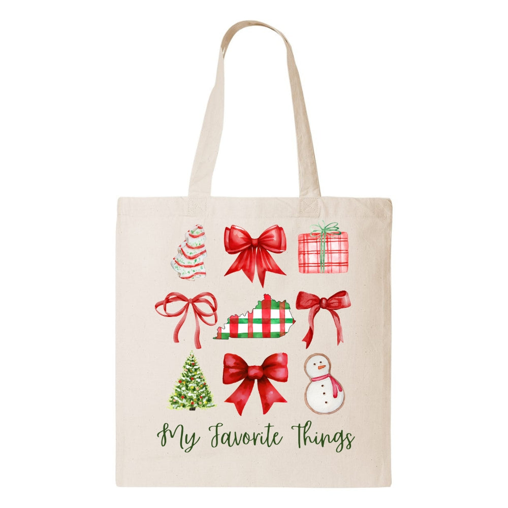 My Favorites Things Christmas Tote Bag