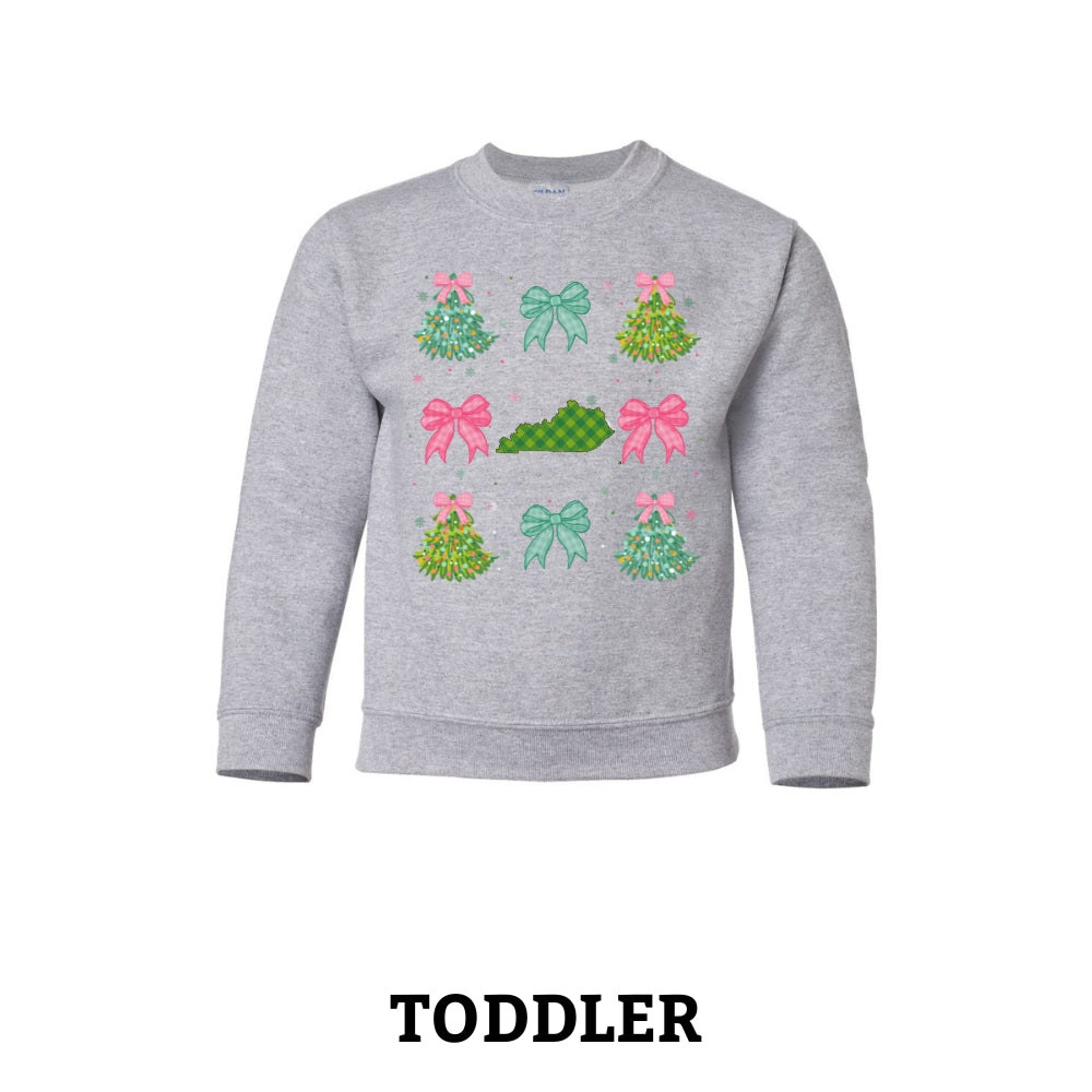 KY State, Bows, and Trees Toddler Crewneck