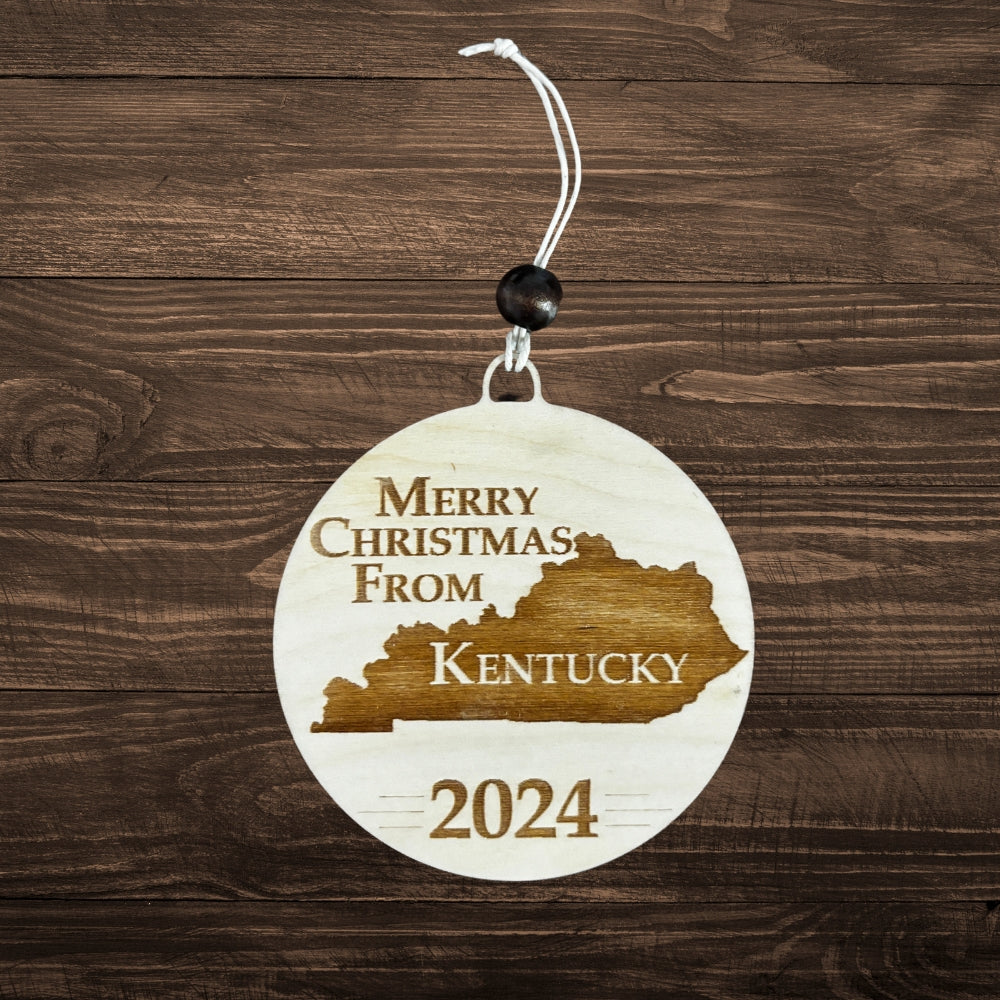 Merry Christmas from Kentucky 2024 Ornament