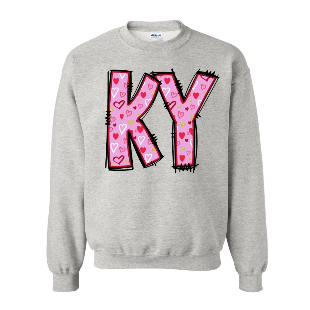 KY Valentine Hearts Crewneck