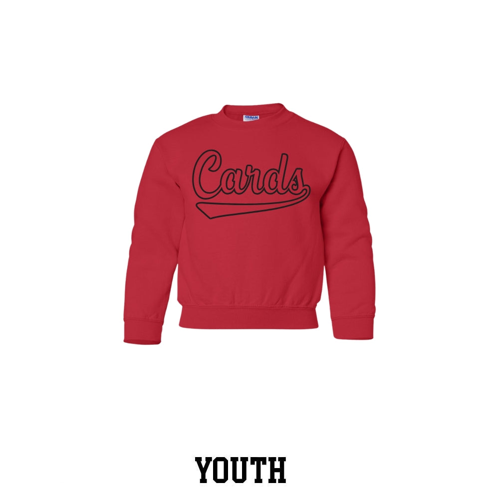 Cards Outline Youth Crewneck