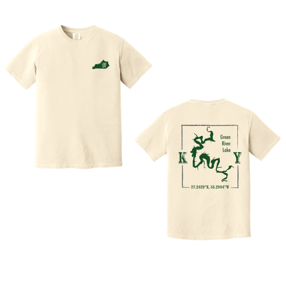 Green River Lake Map Comfort Colors T-Shirt
