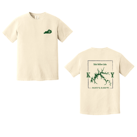 Dale Hollow Lake Map Comfort Colors T-Shirt
