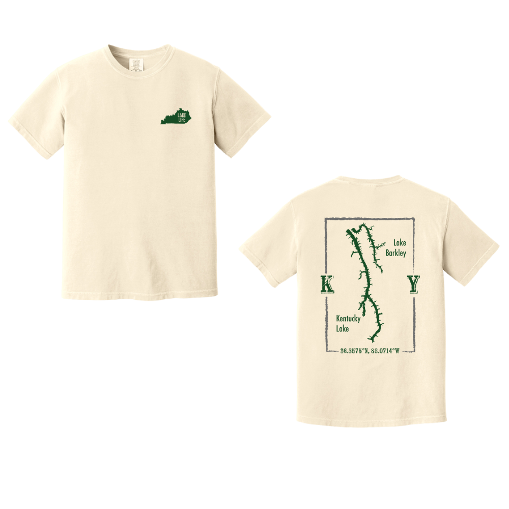 Lake Barkley + Kentucky Lake Map Comfort Colors T-Shirt