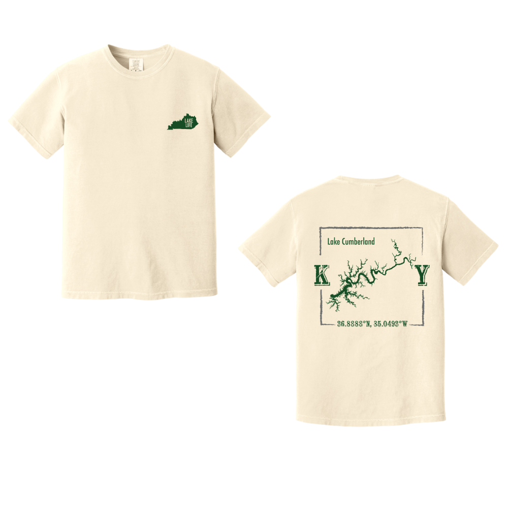 Lake Cumberland Map Comfort Colors T-Shirt
