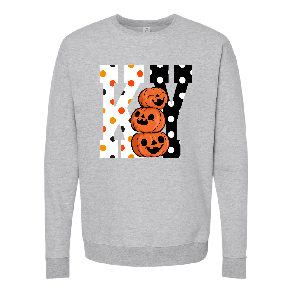 KY Polka Dot Jack O Lanterns Crewneck