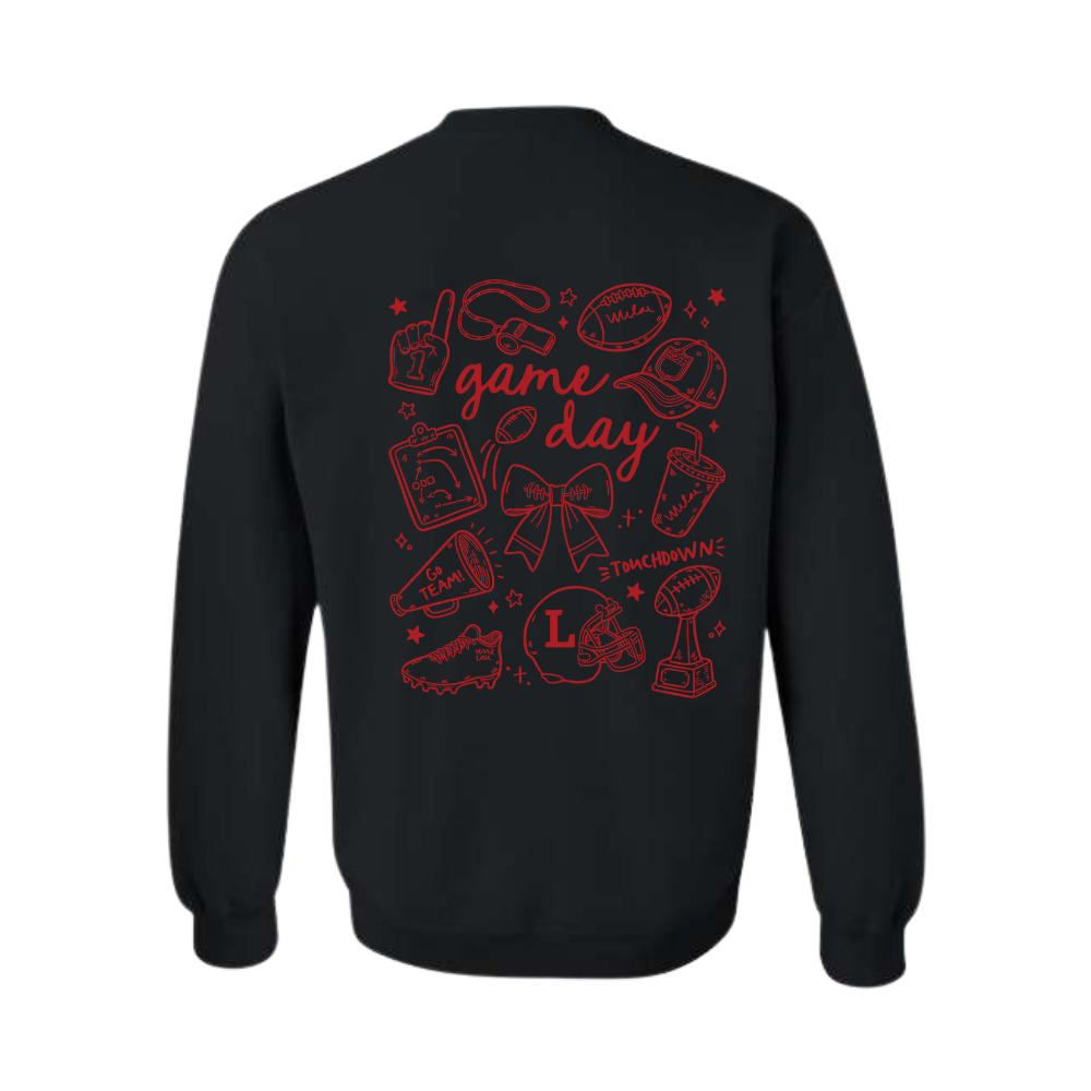 L Game Day Doodle Crewneck