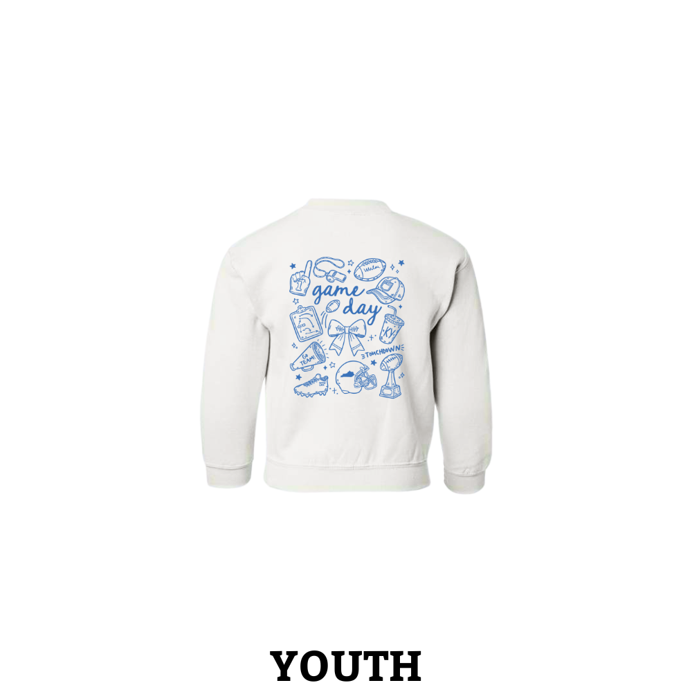 Game Day Doodle Youth Crewneck