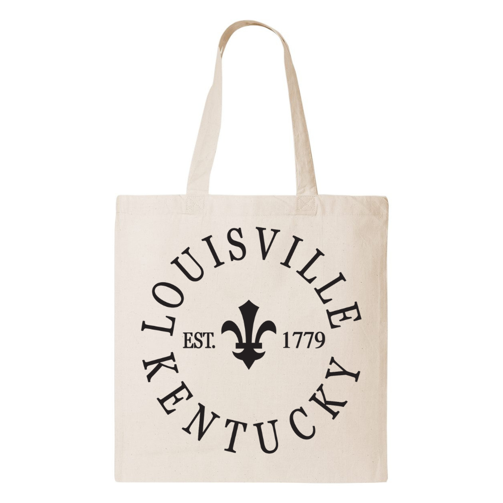 Louisville Kentucky Fleur de Lis Tote Bag