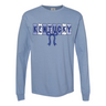 Kentucky Pattern Bow Comfort Colors Long Sleeve T-Shirt