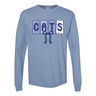 Cats Pattern Bow Comfort Colors Long Sleeve T-Shirt