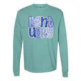Kentucky Stacked Pattern Comfort Colors Long Sleeve T-Shirt