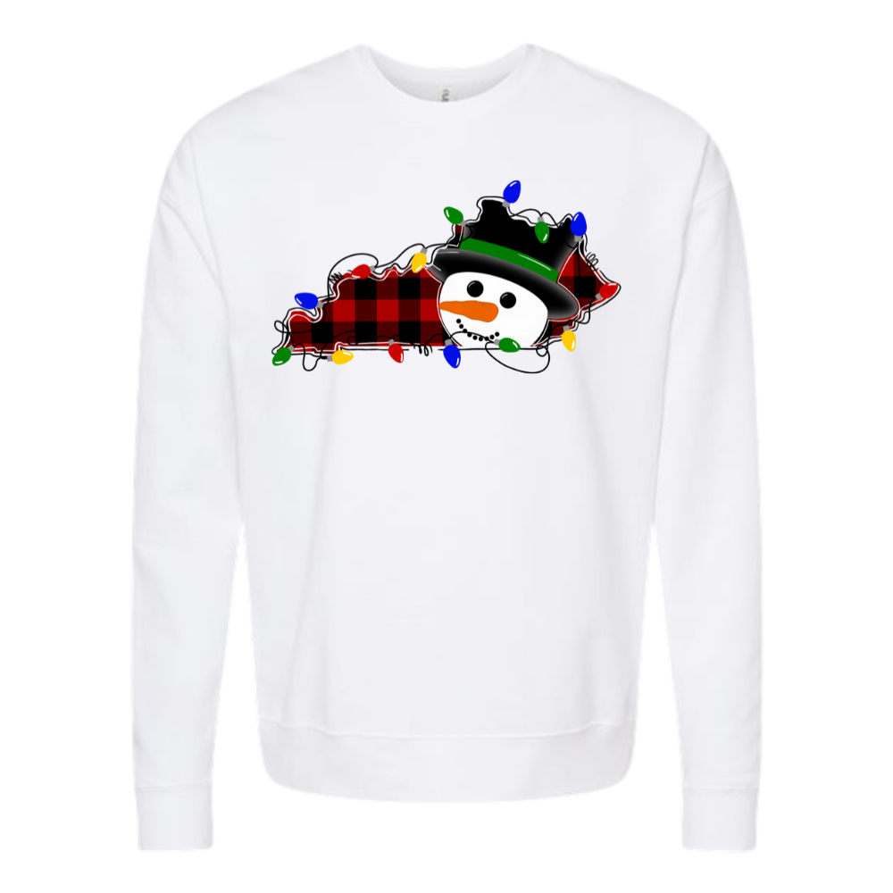 Kentucky Snowman and Lights Crewneck