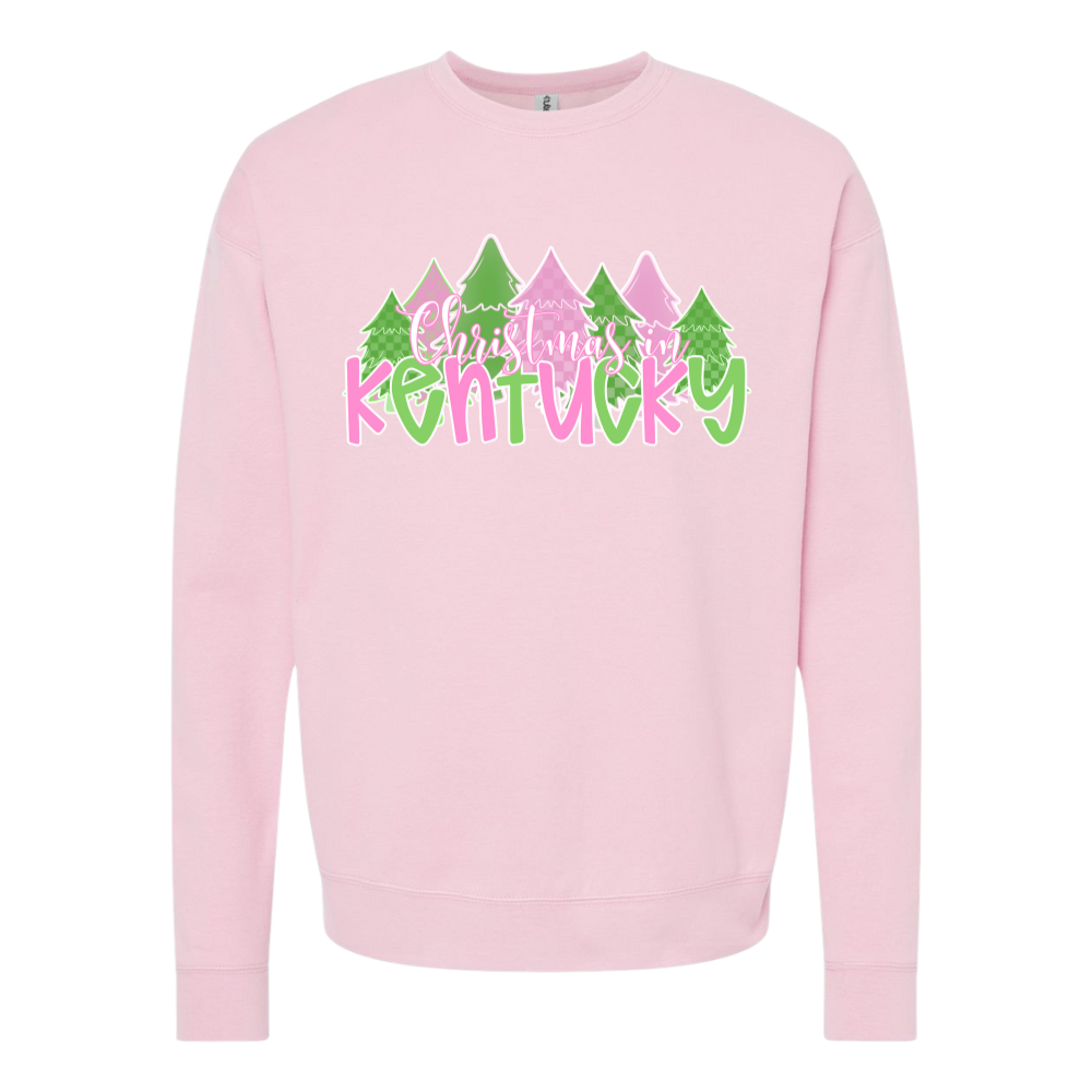 Pink Christmas in Kentucky Crewneck