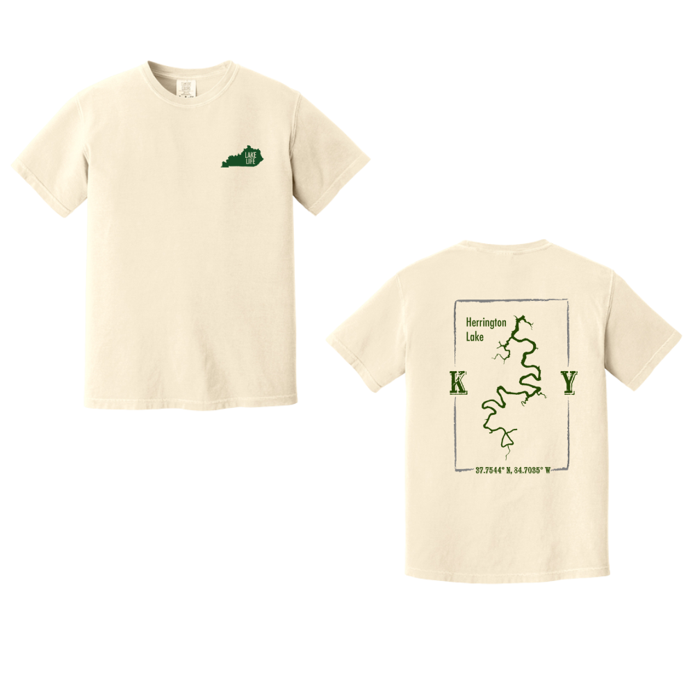 Herrington Lake Map Comfort Colors T-Shirt
