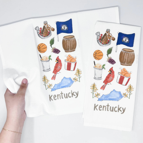 Kentucky Icons Tea Towel