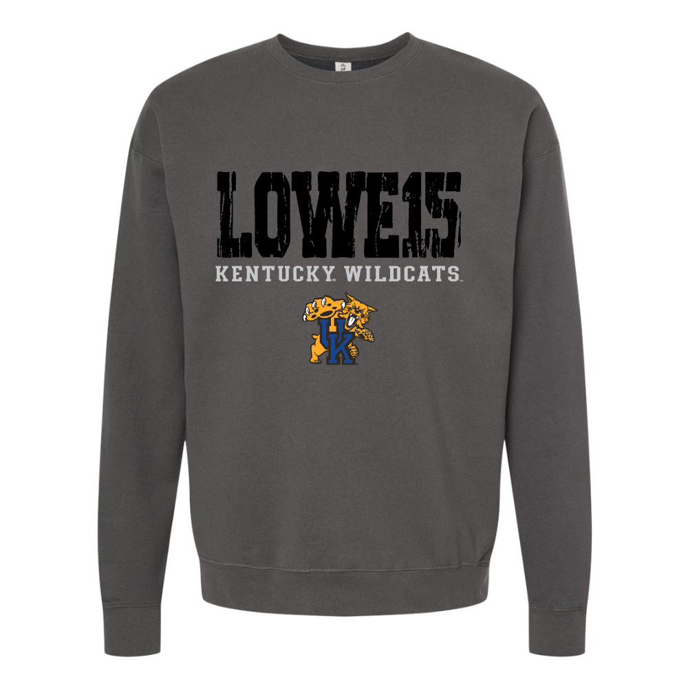 Jaland Lowe 15 Kentucky Wildcats Crewneck