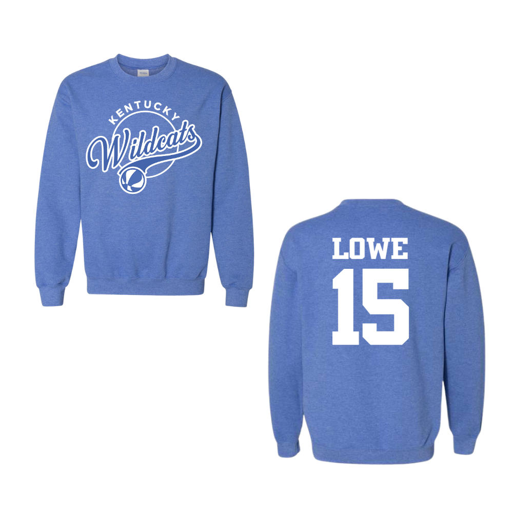Jaland Lowe 15 Retro Kentucky Wildcats Crewneck