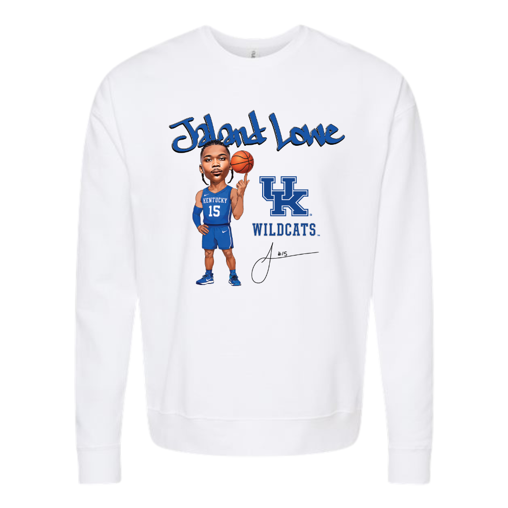 Jaland Lowe UK Wildcats Caricature Crewneck