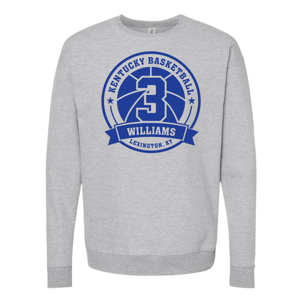 Kam Williams 3 Kentucky Basketball Badge Crewneck