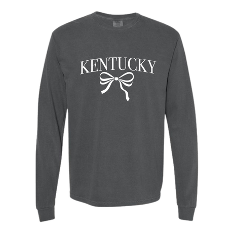 Kentucky Coquette Bow Comfort Colors Long Sleeve