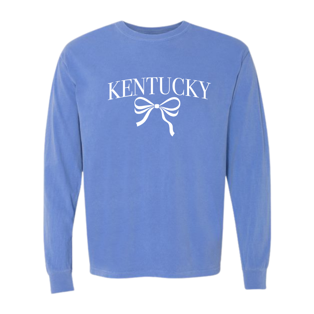 Kentucky Coquette Bow Comfort Colors Long Sleeve