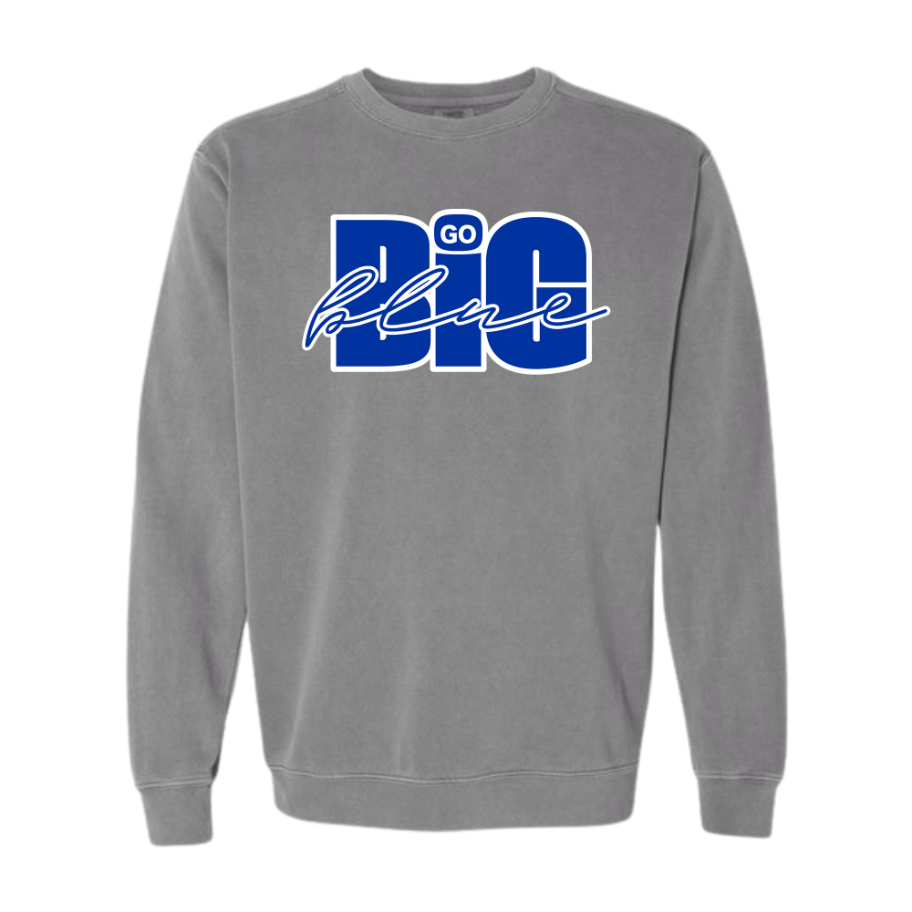 Go Big Blue Comfort Colors Crewneck